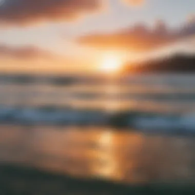 A beautiful sunset view over Waikiki beach