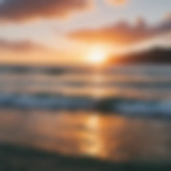 A beautiful sunset view over Waikiki beach