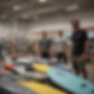 Bargain hunters exploring an array of SurfTech products