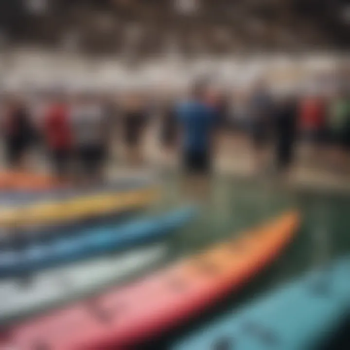 A vibrant community gathering at the SurfTech warehouse sale