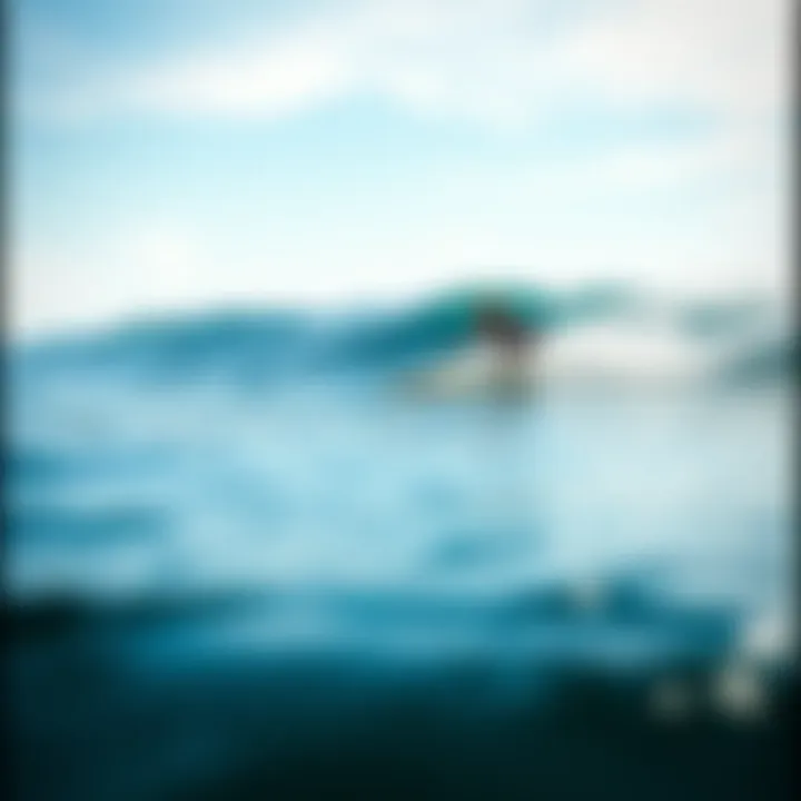 A serene ocean landscape capturing the essence of body surfing