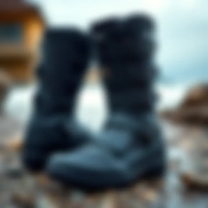 A pair of ergonomic boots designed for optimal fit and comfort in watersports