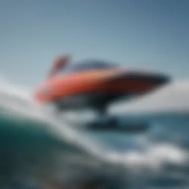 Close-up of the innovative design of a hydrofoil