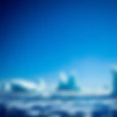 Icebergs and wildlife in the Arctic Ocean illustrating its unique environment