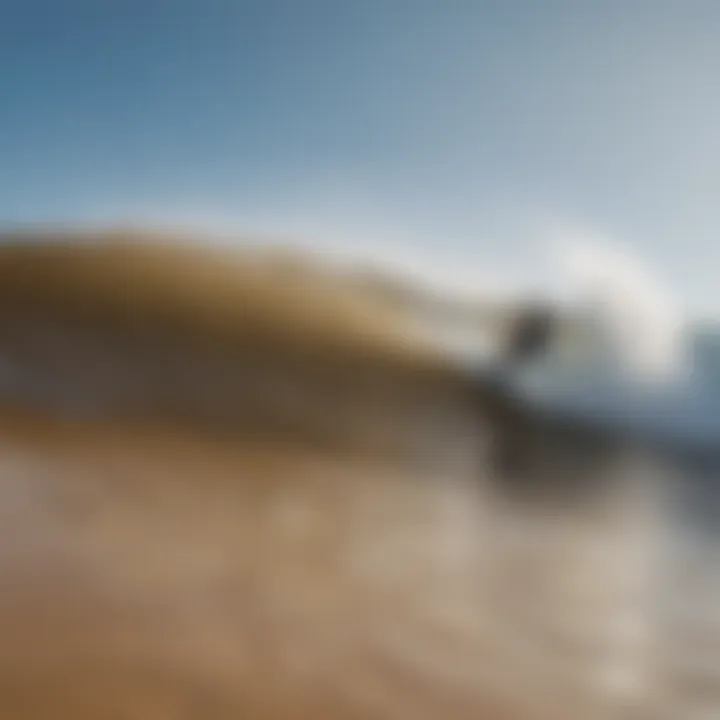 Close-up of a board's edge during an ollie