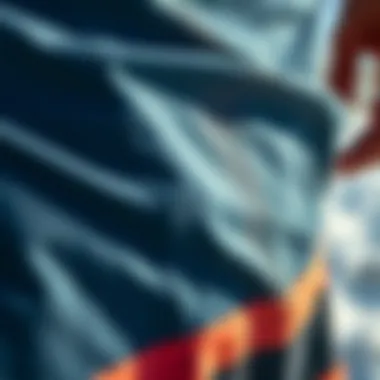 Close-up of advanced fabric technology used in board shorts