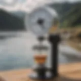 Detailed view of a cup anemometer in action