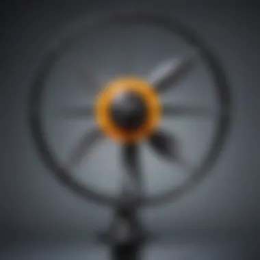 Illustration of a hot-wire anemometer showing airflow measurement