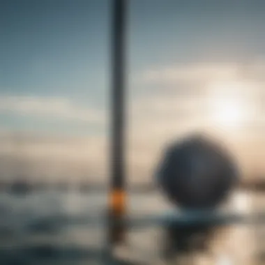Precision Measuring: Capturing Wind Data An advanced wind measurement setup in a marine environment