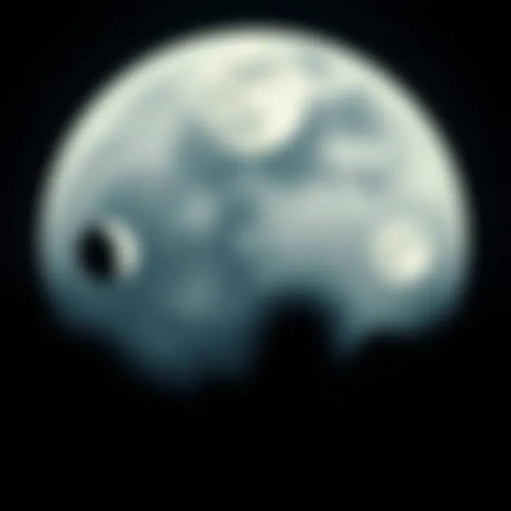 Lunar phases illustrated with distinct shapes