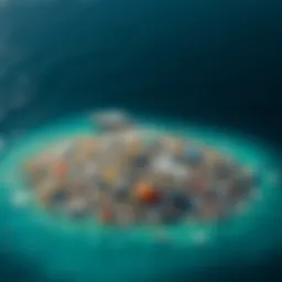 Aerial view of the Great Pacific Garbage Patch