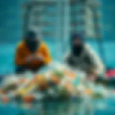 Research Efforts Targeting Marine Plastic Pollution Scientists conducting research on marine pollution