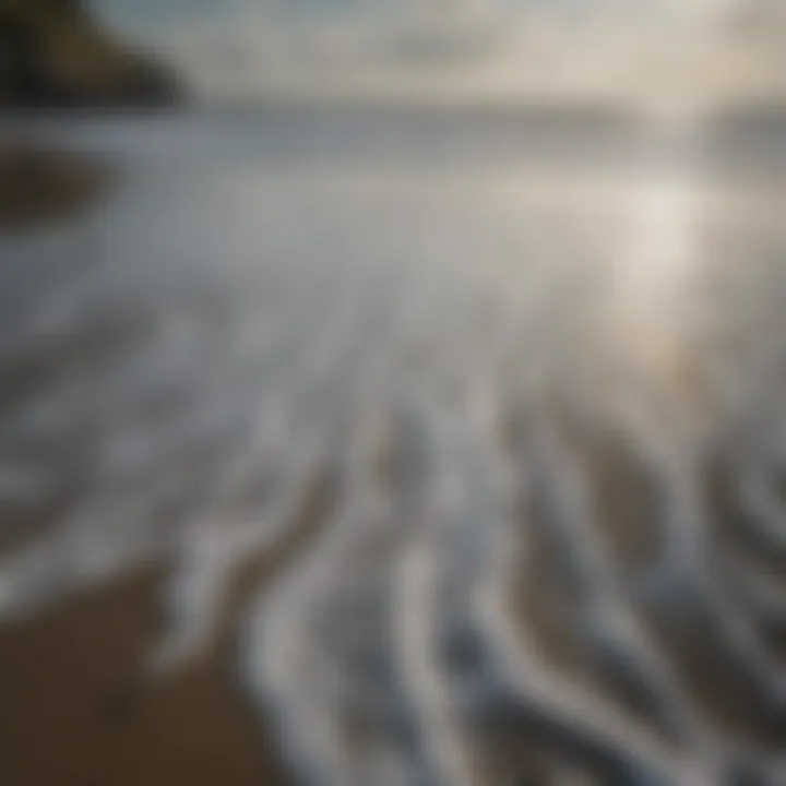 Visual representation of tidal patterns illustrating high and low tide cycles