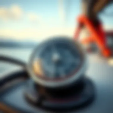 Compass showing wind direction