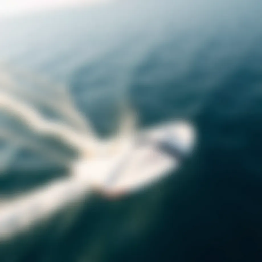 A stunning efoil gliding over calm waters