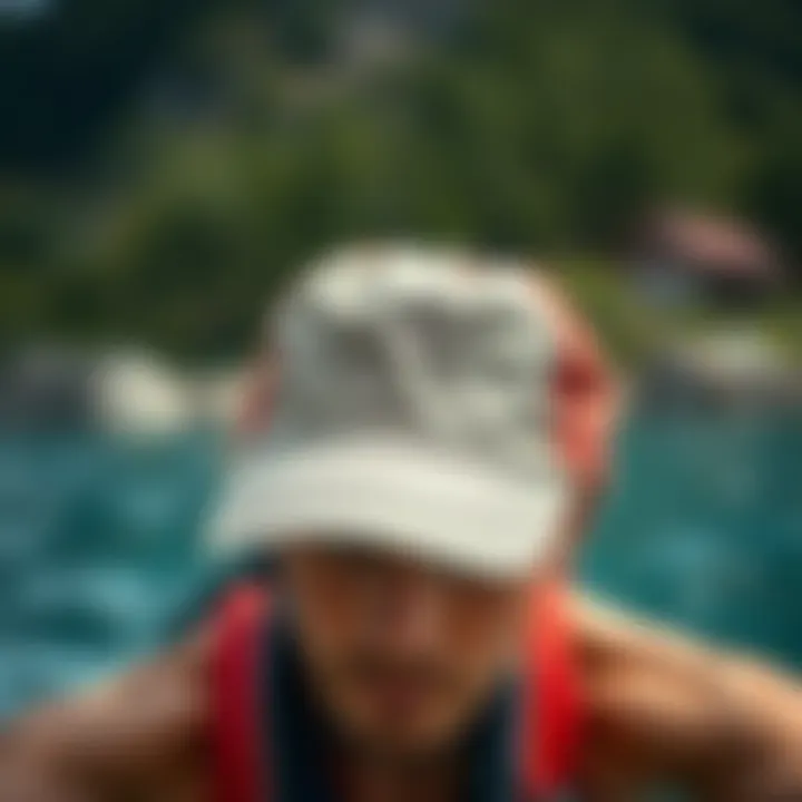 Stylish Waterfarer Cap A stylish Waterfarer Cap designed for aquatic activities