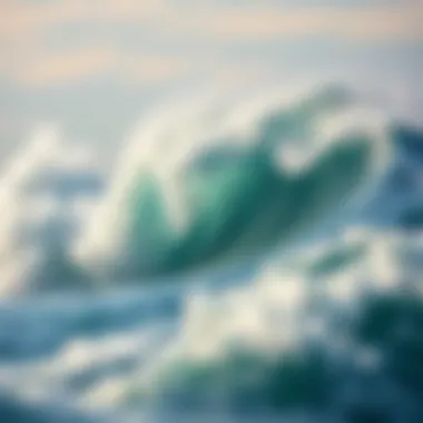 Dynamic Wave Braking in Action Dynamic ocean waves demonstrating the phenomenon of wave braking