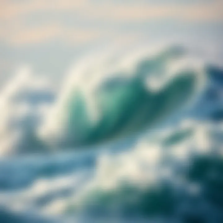 Dynamic Wave Braking in Action Dynamic ocean waves demonstrating the phenomenon of wave braking