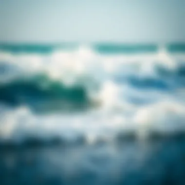 Energy Dissipation of Waves on Shore Close-up of wave energy dissipation at the shoreline