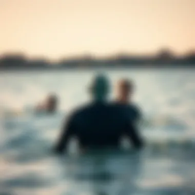 Wetsuits in Action: Enhancing Aquatic Experiences A picturesque aquatic scene highlighting users in wetsuits