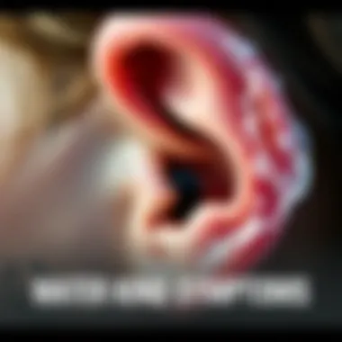Visual guide to symptoms of water trapped in the ear